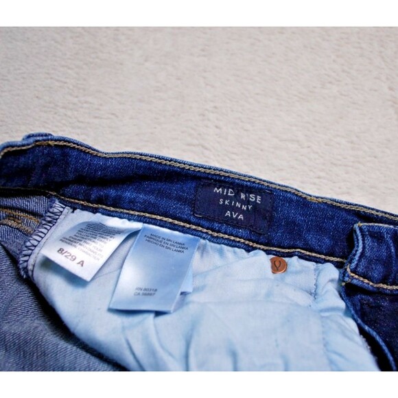 Lucky Brand Jeans Women's Size 8/29 Dark Wash Mid-Rise Ava Skinny Ankle EUC - Picture 5 of 7